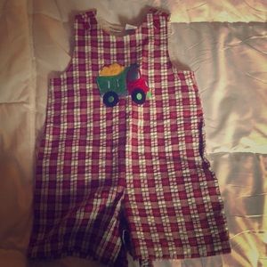 Toddler boys jumper with embroidered truck.